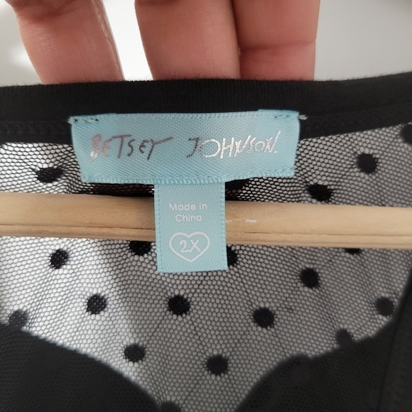 Betsey Johnson Blue Black Bridal Party Embellished Tank Top NWT - Picture 6 of 10